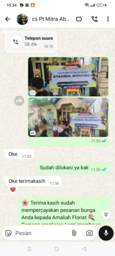 Testimonial Papan Bunga cigorondong