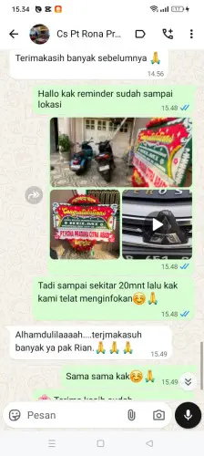Testimonial Papan Bunga cigorondong